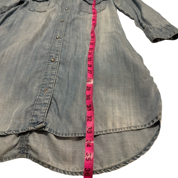 H&M Denim Chambray Midi Button Down Shirt Dress size 12 - Picture 5 of 11